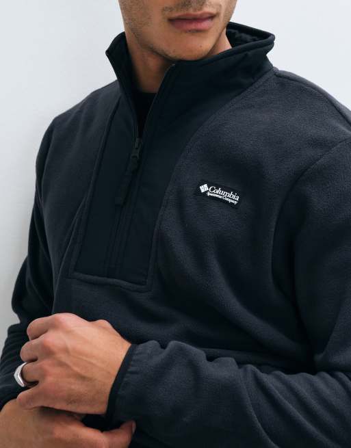 Columbia Sequoia Grove II Fleece mit halbem Reißverschluss in Schwarz, 4 von 5