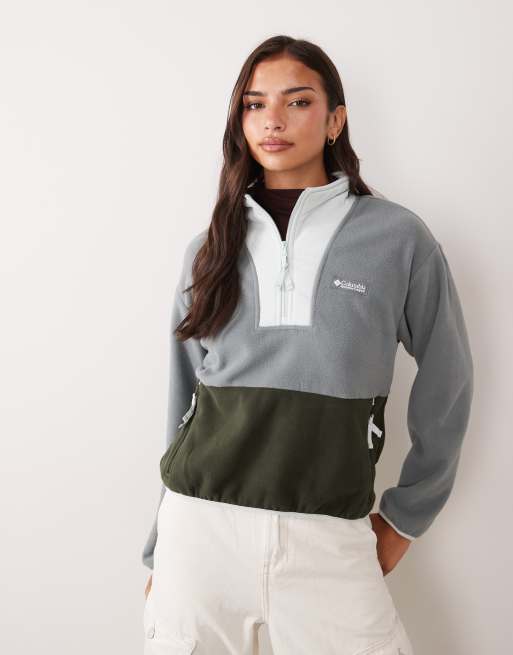 Columbia Sequoia Grove II half zip fleece in green multi, 3 of 4