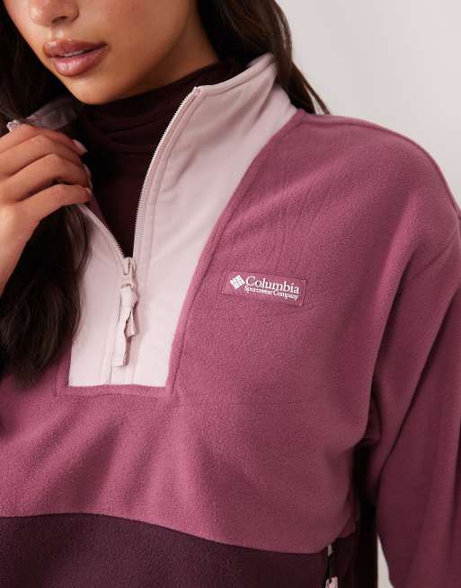 Columbia Sequoia Grove II half zip fleece in purple multi, 2 of 4