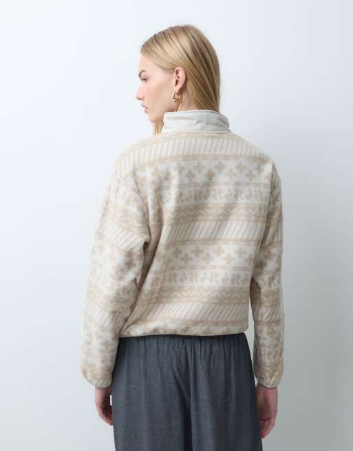 Columbia Sequoia Grove II printed half zip fleece in beige multi, 5 of 5