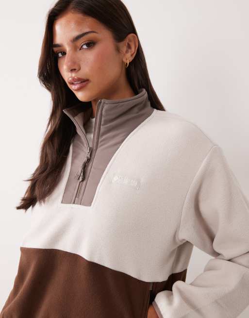Columbia Sequoia Grove II sweat polaire demi-zip beige multicolore, 3 de 4