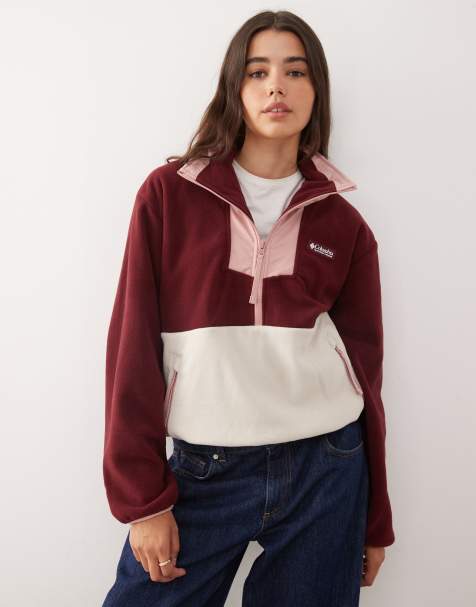 Columbia - Sequoia Grove - Pile bordeaux con zip corta - view 1