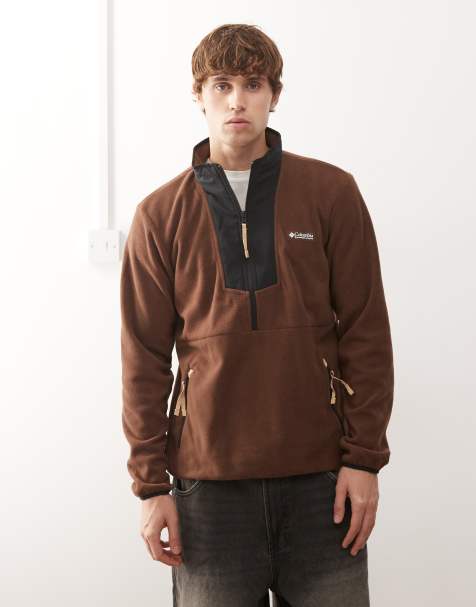 Columbia - Sequoia Grove - Pile marrone con zip corta - view 1