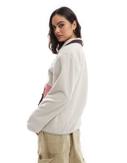 Columbia Sequoia Grove zip fleece in dark stone, pink agave , 2 of 4