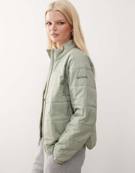 Columbia Sienna Hill quilted coat in green - view 1