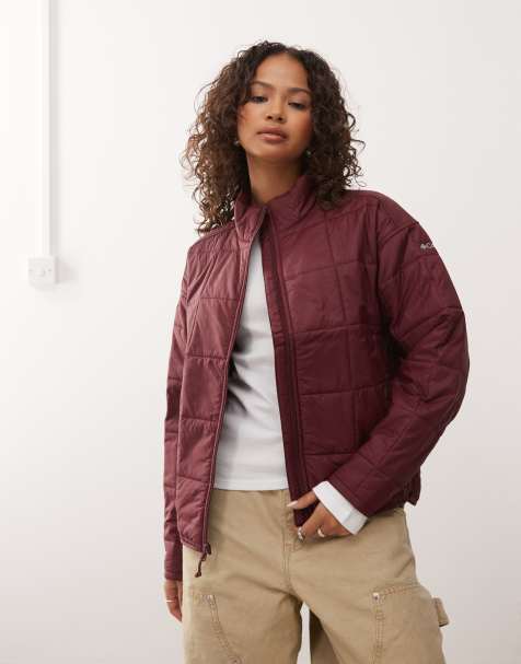 Columbia Sienna Hill quilted jacket in burgundy