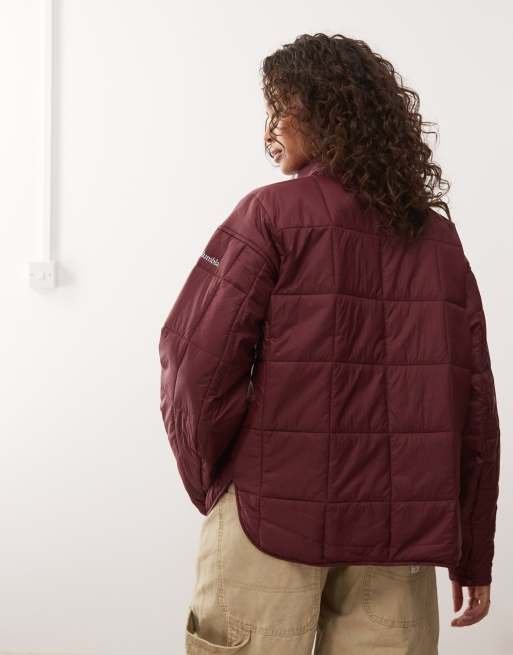 Columbia – Sienna Hill – Vinröd, quiltad jacka, 4 av 4