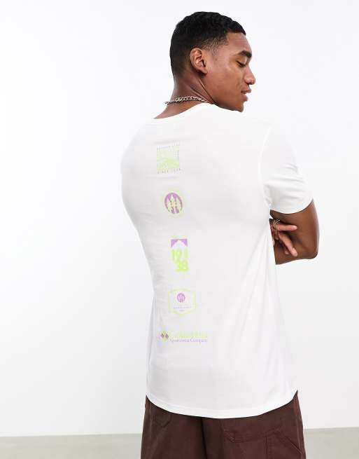 Columbia – Skyline Cruise – Biały T-shirt z nadrukiem na plecach – Tylko w ASOS