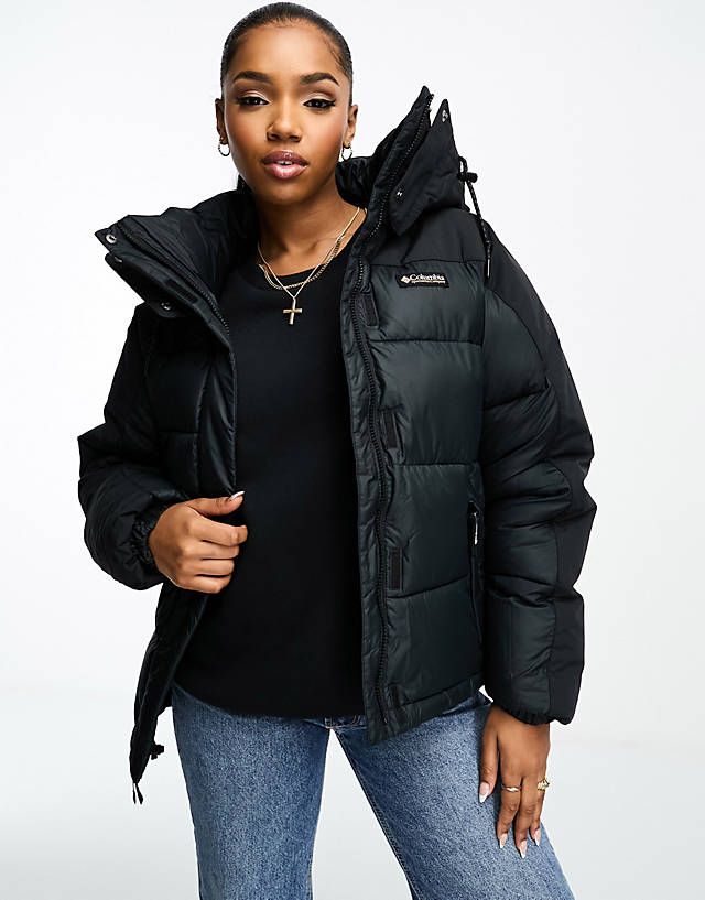 Columbia - snowqualmie puffer jacket with detachable hood in black