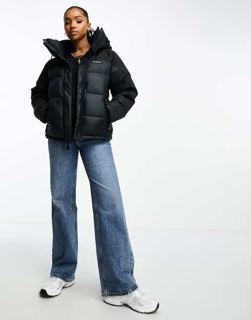 Columbia Snowqualmie puffer jacket with detachable hood in black