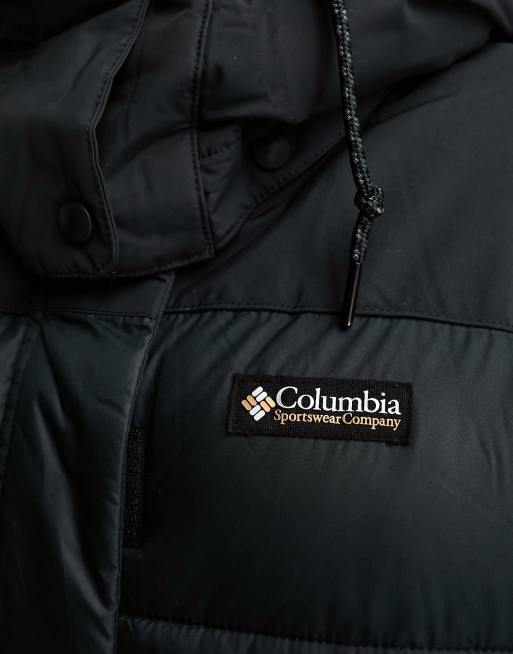 Columbia Snowqualmie puffer jacket with detachable hood in black