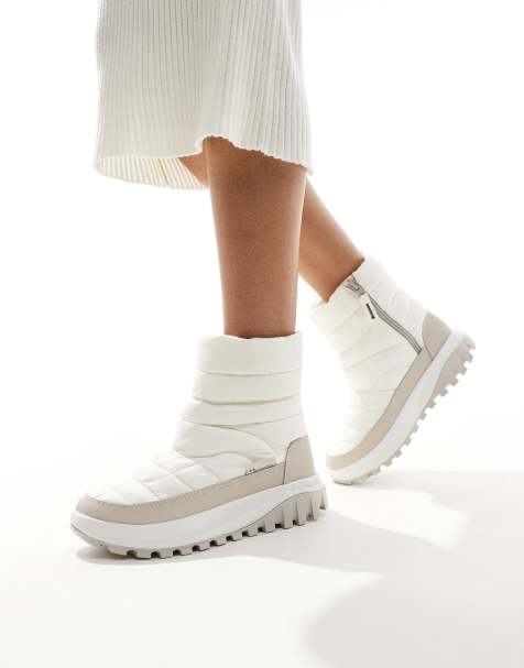 Columbia Snowtrot mid snow boots in sea salt and fig - view 1