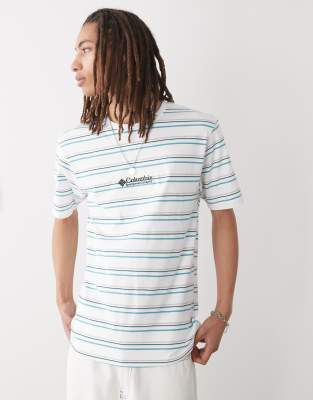 Columbia – Somer Slope II – Biały T-shirt w niebieskie paski - view 1