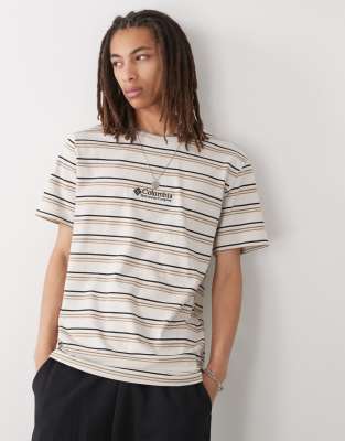 Columbia - Somer Slope II - Gestreept T-shirt in bruin - view 1