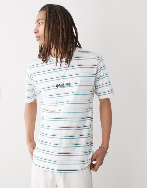 Columbia - Somer Slope II - T-shirt med blå og hvide striber - view 1