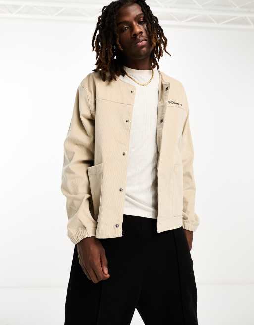 Columbia Spencer Butte cord shirt jacket in khaki exclusive to ASOS