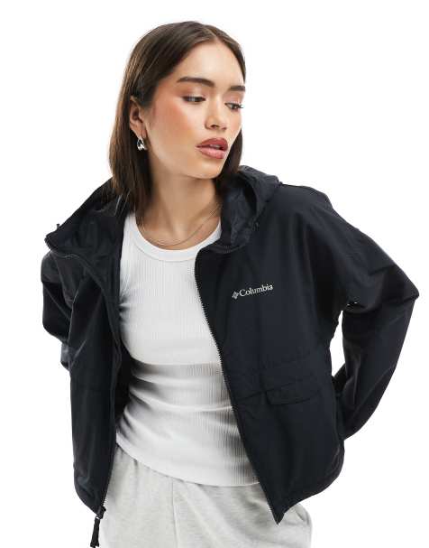 Columbia Spire valley cropped windbreaker in black - view 1