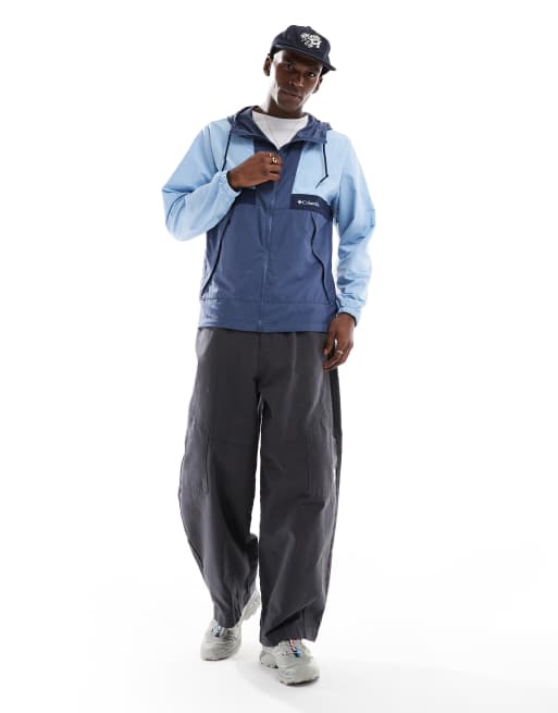 Columbia Spire valley hooded windbreaker in blue