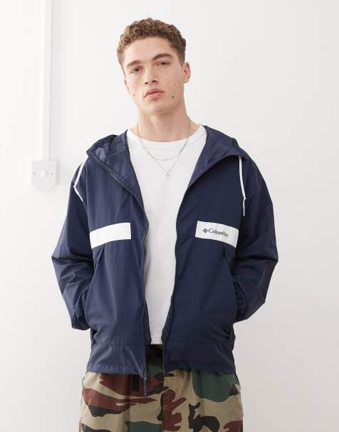 Columbia Spire Valley Hooded windbreaker in navy - view 1