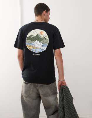 Columbia - Stark Creek - T-shirt met grafische print in zwart - view 1