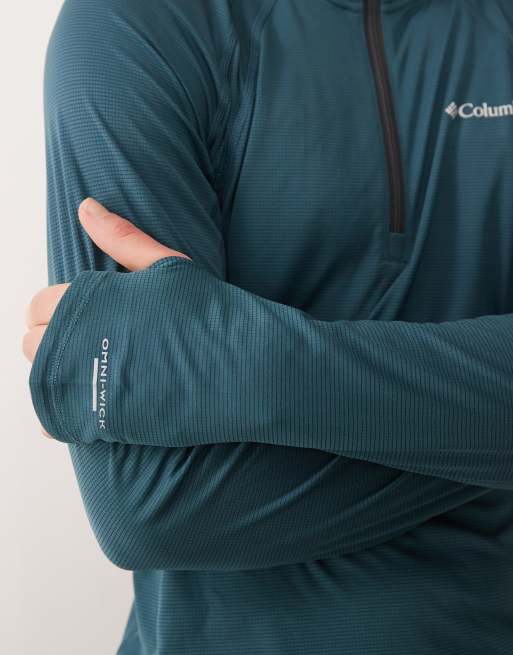 Columbia Stealth Spring half zip top in blue, 3 of 5