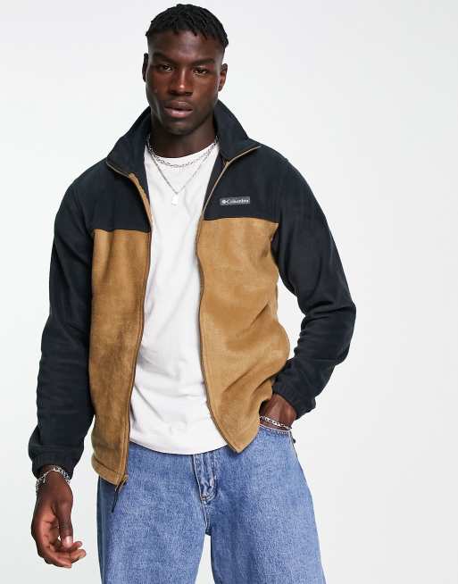 Columbia Steens Mountain 2.0 zip up fleece in brown and black