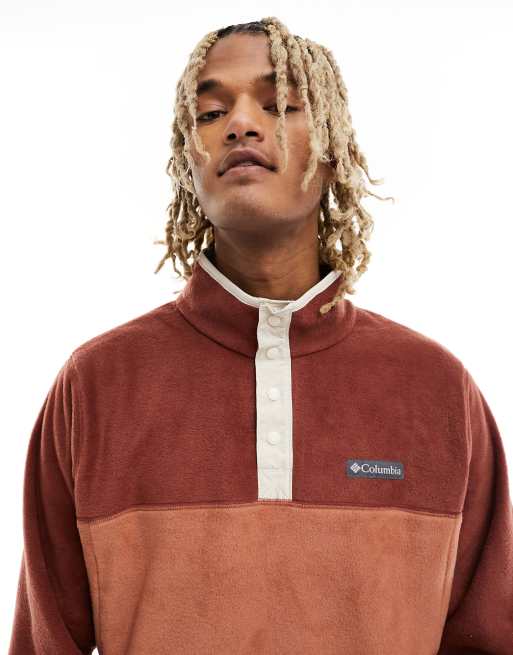 Columbia - Steens Mountain - Bordeaux fleece med kort knapstolpe