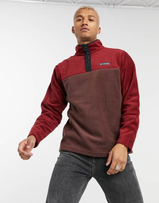 Columbia - Steens Mountain - Fleece met drukknopen bij de hals in rood