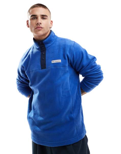 Columbia - Steens Mountain - Fleece met halve drukknoopsluiting bij de hals in blauw - view 1