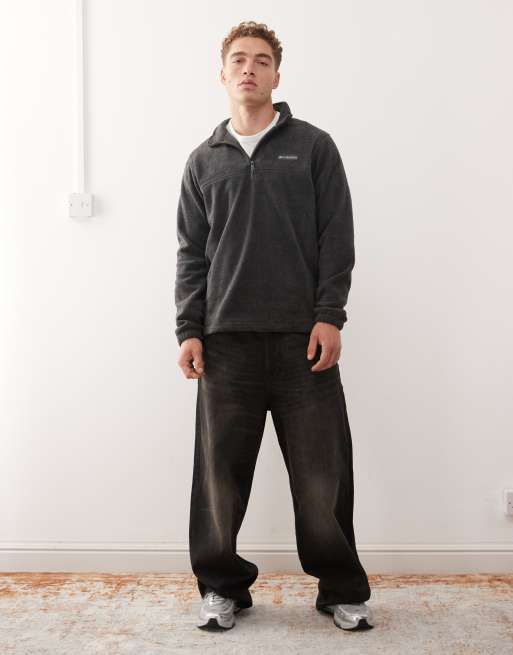 Columbia – Steens Mountain – Fleece-Sweatshirt in Anthrazit mit kurzem Reißverschluss, 2 von 5