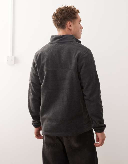 Columbia – Steens Mountain – Fleece-Sweatshirt in Anthrazit mit kurzem Reißverschluss, 3 von 5