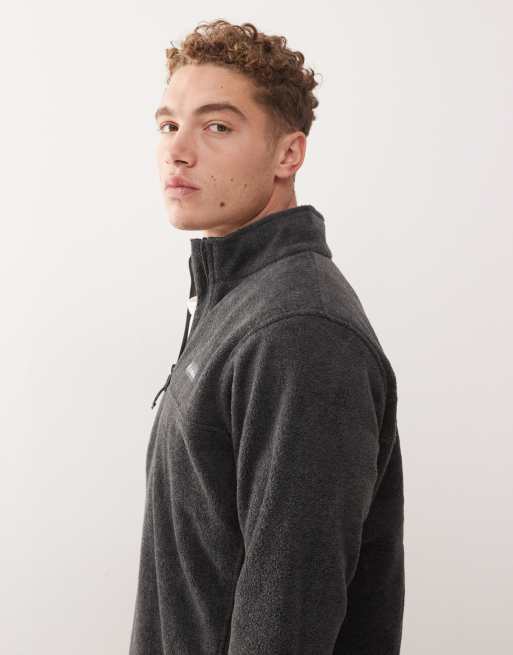 Columbia – Steens Mountain – Fleece-Sweatshirt in Anthrazit mit kurzem Reißverschluss, 4 von 5