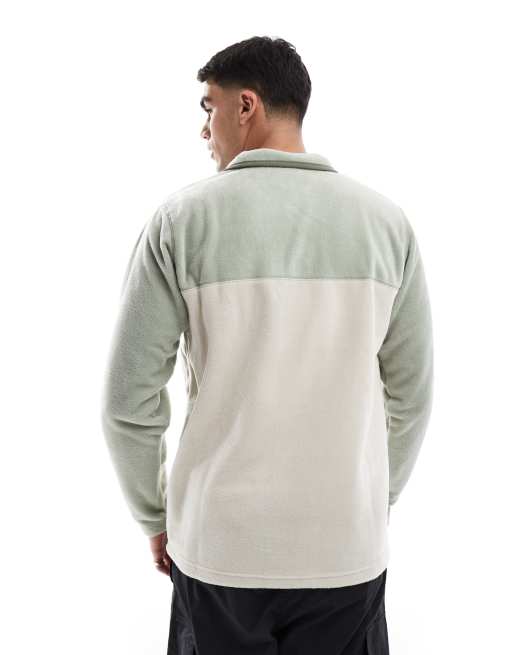 Columbia – Steens Mountain Half Snap II – Beige tjocktröja med tryckknappar vid halsen i polyfleece, 2 av 4