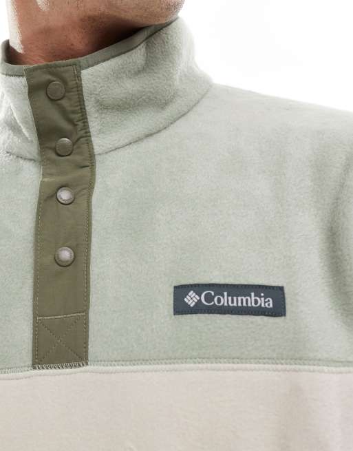 Columbia – Steens Mountain Half Snap II – Beige tjocktröja med tryckknappar vid halsen i polyfleece, 3 av 4