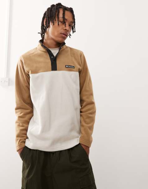 Columbia Steens Mountain Half Snap II fleece in beige and tan - view 1