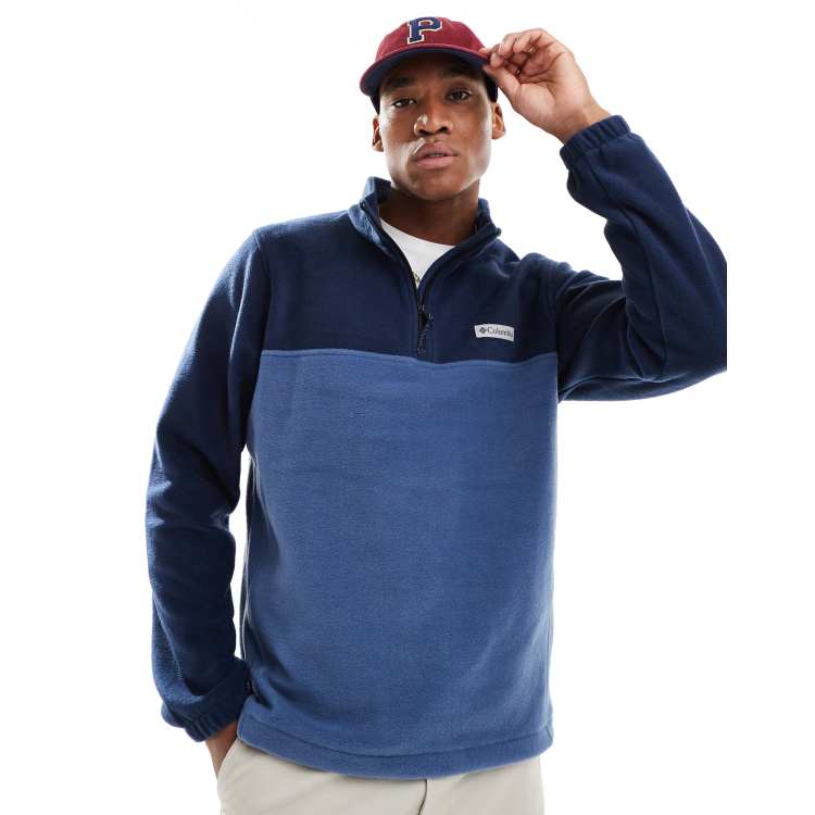 Columbia Steens Mountain half zip fleece in blue | ASOS