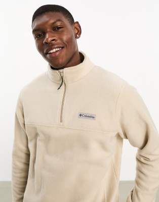 Steens Mountain half zip fleece in stone-Neutral