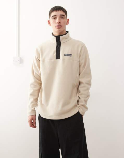 Columbia - Steens Mountain II - Cremehvid fleece med halv knapstolpe med trykknapper - view 1