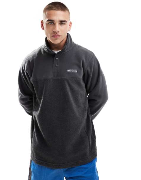 Columbia – Steens Mountain II – Grauer Fleecepullover mit kurzer Druckknopfleiste - view 1