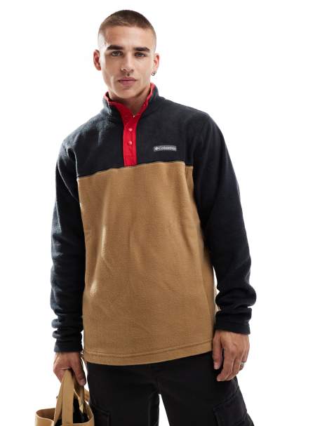 Columbia Steens Mountain II half snap fleece in brown - view 1