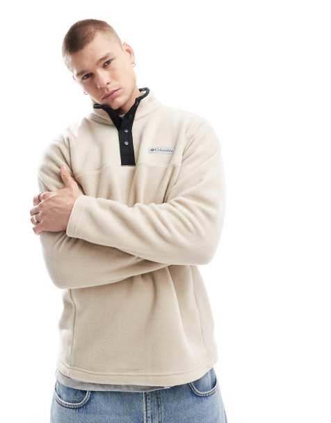Columbia Steens Mountain II half snap fleece in cream - view 1