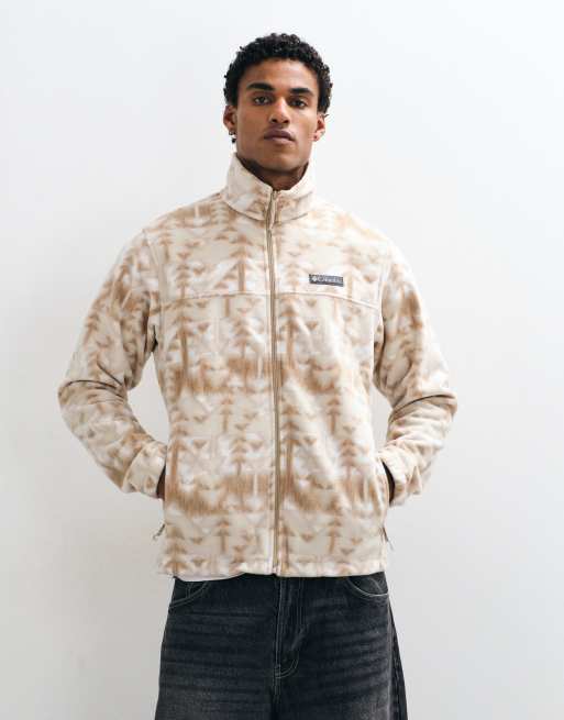 Columbia Steens Mountain printed fleece in beige, 2 of 5