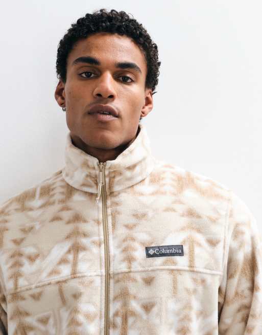 Columbia Steens Mountain printed fleece in beige, 3 of 5