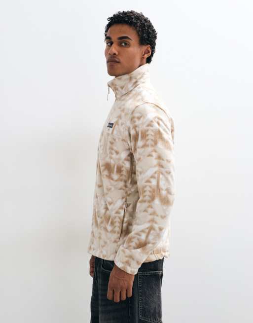 Columbia Steens Mountain printed fleece in beige, 5 of 5