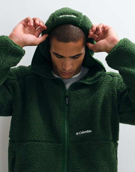 Columbia Street Tech CSC fleece hoodie in green, 5 of 5
