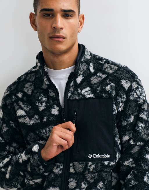 Columbia Street Tech CSC MTN forro polar estampado de camuflaje negro, 3 de 5