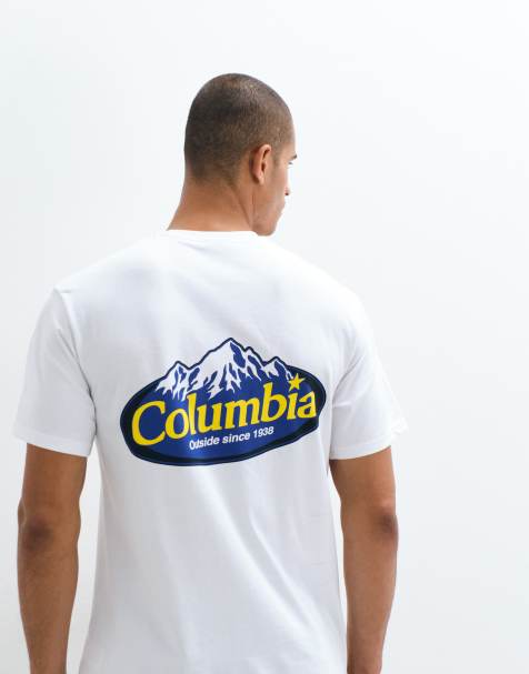 Columbia Street Tech Snowy Peaks camiseta de tejido grueso blanca - view 1