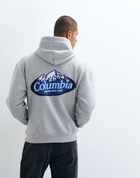 Columbia Street Tech Snowy Peaks heavyweight hoodie in grey - view 1