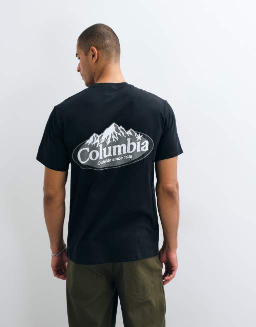 Columbia Street Tech Snowy Peaks kraftig T-shirt i sort, 3 af 5