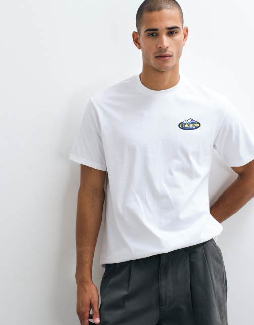 Columbia Street Tech Snowy Peaks t-shirt pesante bianca, 2 di 5
